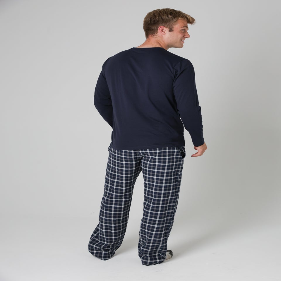 Tokyo Laundry Navy Cotton Long Sleeve Pyjama Set