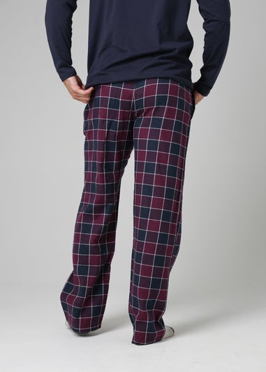 Tokyo Laundry Purple Cotton Checked Pyjama Trousers