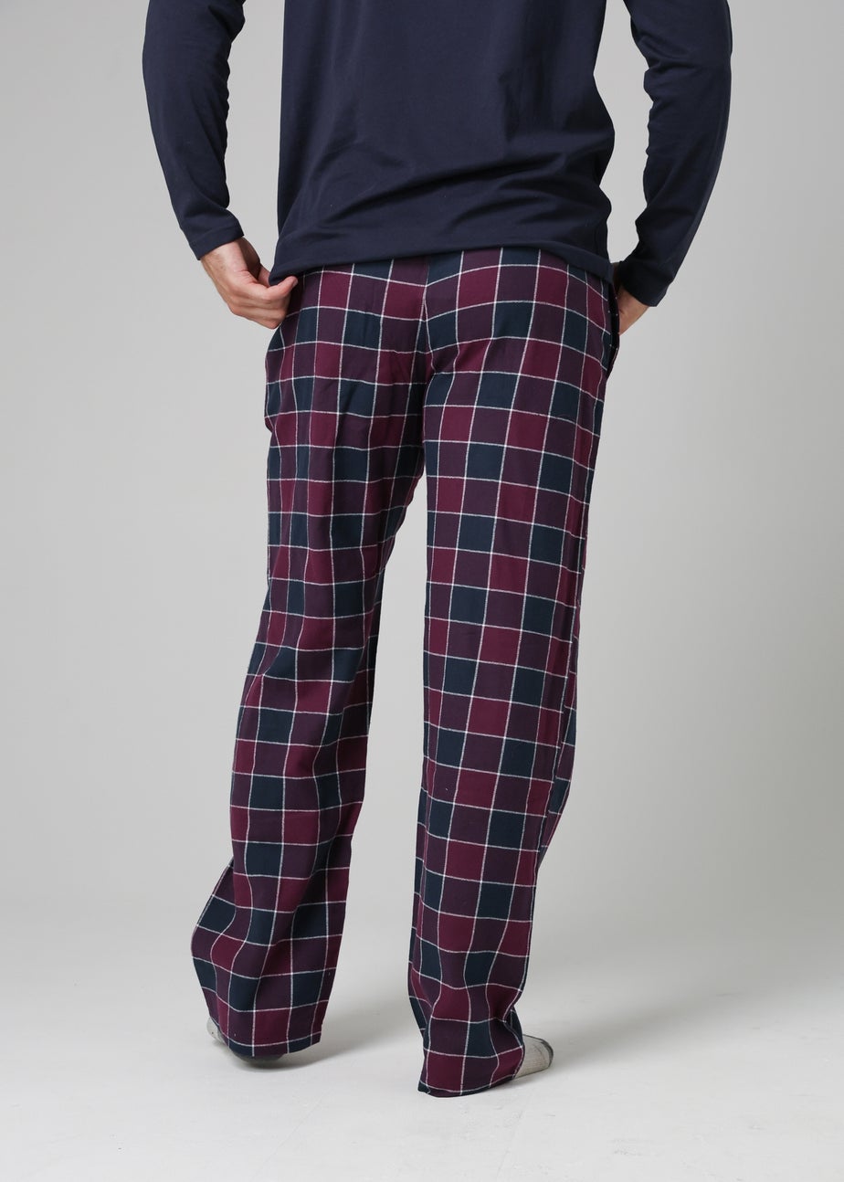 Tokyo Laundry Purple Cotton Checked Pyjama Trousers