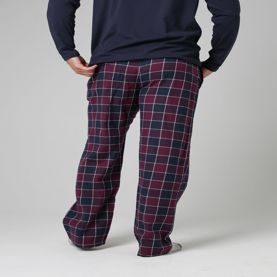 Tokyo Laundry Purple Cotton Checked Pyjama Trousers