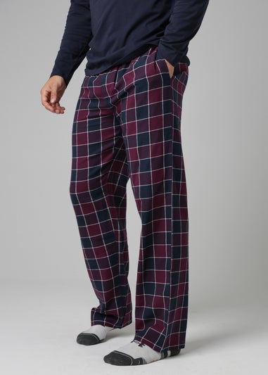 Tokyo Laundry Purple Cotton Checked Pyjama Trousers