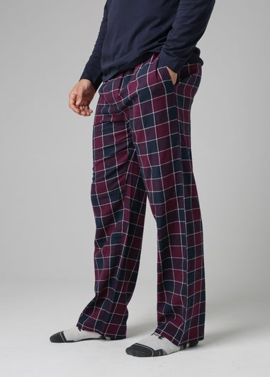 Tokyo Laundry Purple Cotton Checked Pyjama Trousers