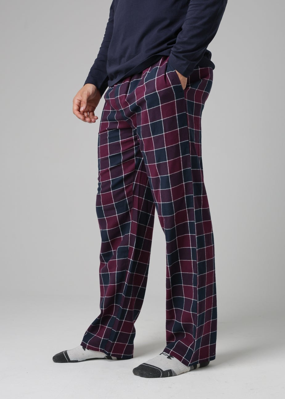 Tokyo Laundry Purple Cotton Checked Pyjama Trousers