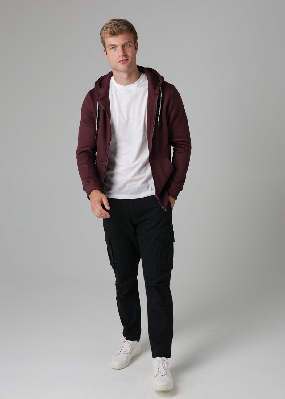 Tokyo Laundry Burgundy Zip-Through Hoody