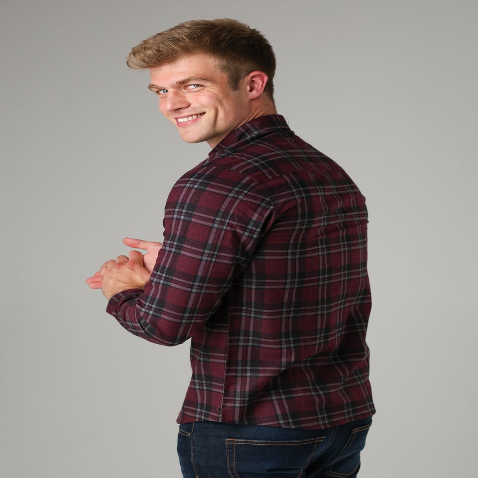 Tokyo Laundry Burgundy Cotton Printed Long Sleeve Shirt