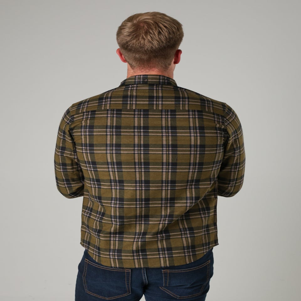 Tokyo Laundry Olive Cotton Printed Long Sleeve Shirt