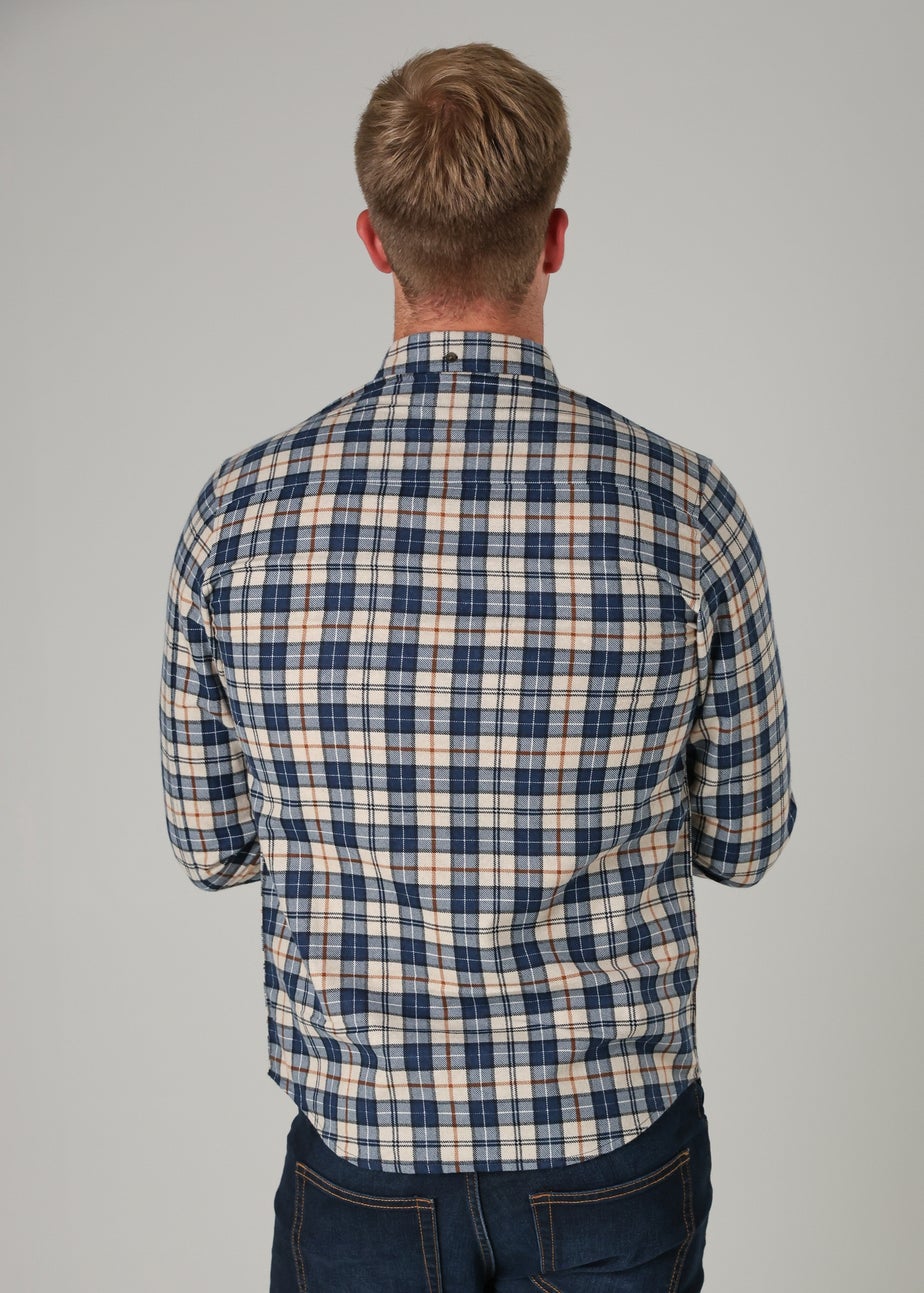 Tokyo Laundry Dark Blue Cotton Printed Long Sleeve Shirt