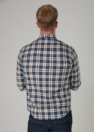 Tokyo Laundry Dark Blue Cotton Printed Long Sleeve Shirt