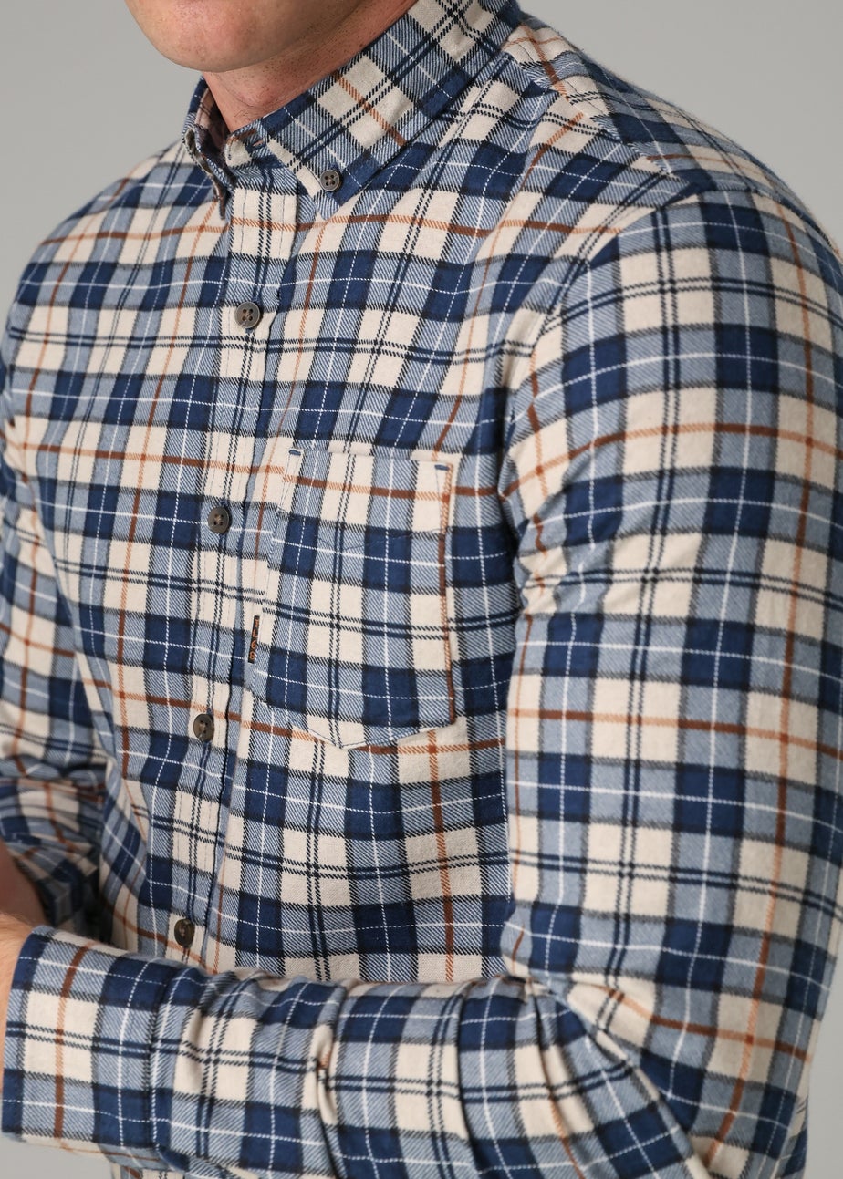 Tokyo Laundry Dark Blue Cotton Printed Long Sleeve Shirt