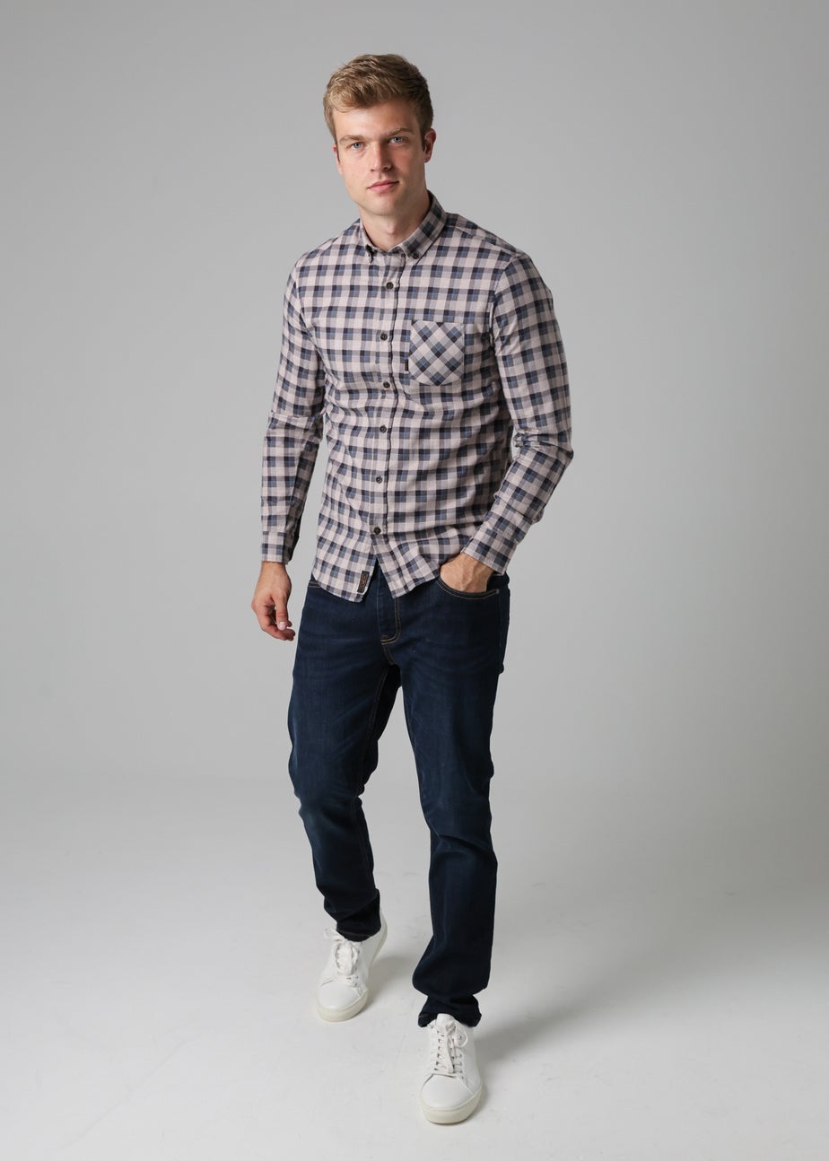 Tokyo Laundry Grey Cotton Printed Long Sleeve Shirt