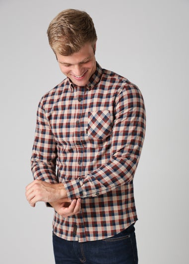 Tokyo Laundry Burgundy Cotton Printed Long Sleeve Shirt