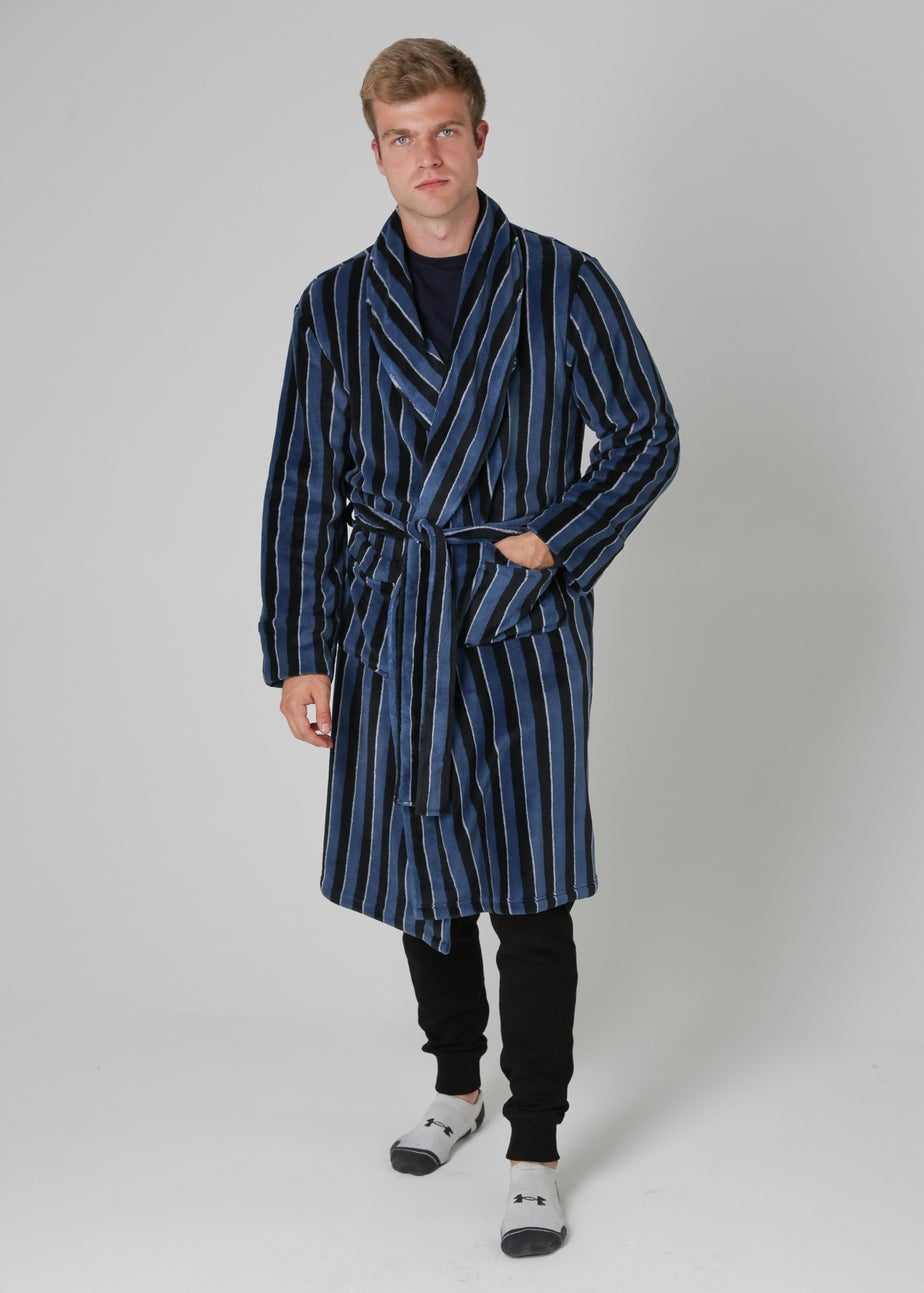 Tokyo Laundry Navy Plush Dressing Gown