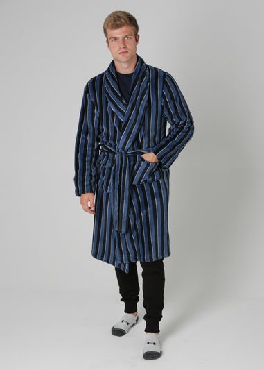 Tokyo Laundry Navy Plush Dressing Gown