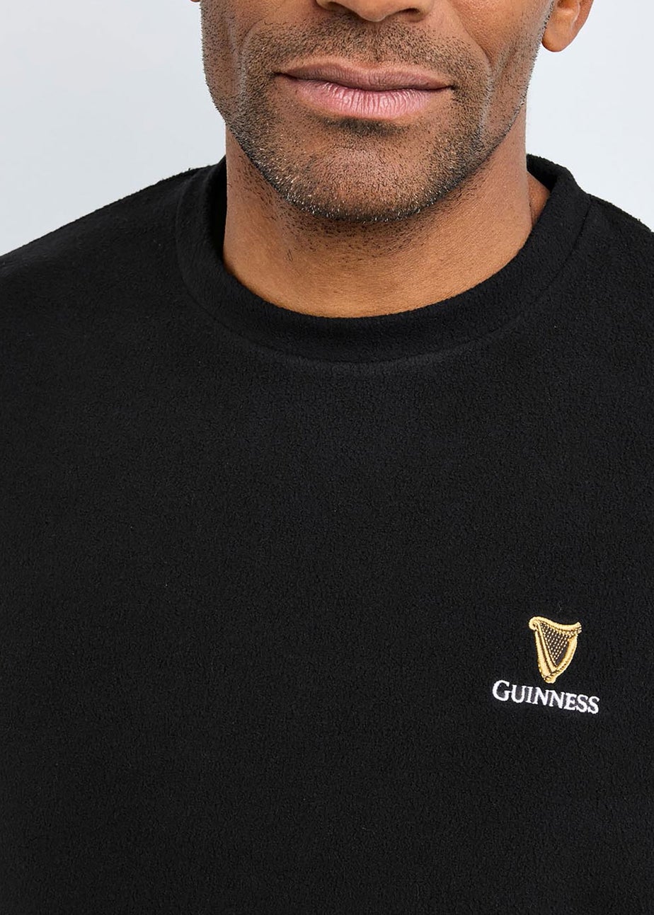 Cotton Traders Black Guinness Rugby Fleece Pyjama Set