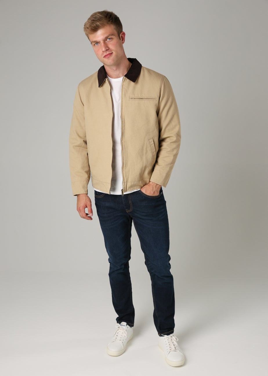 Tokyo Laundry Stone Cotton Canvas Chore Jacket with Zip