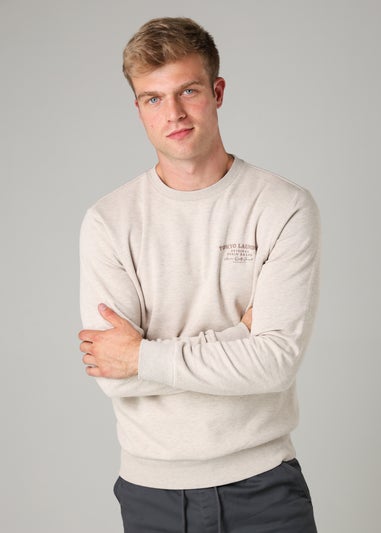 Tokyo Laundry Natural Cotton Blend Crew Neck Sweatshirt