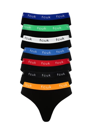 French Connection Red 7 Pack Cotton Ladies Thongs