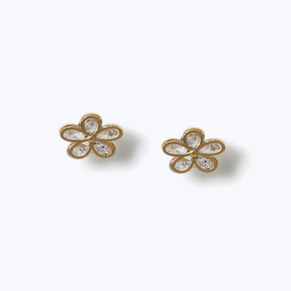 Muse Gold Flower Stud Earrings