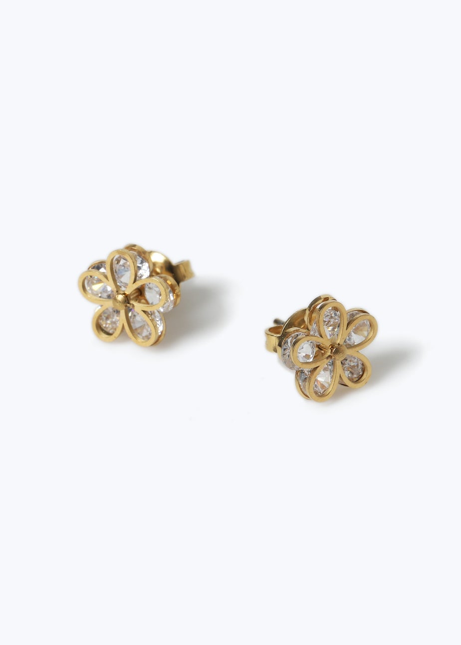 Muse Gold Flower Stud Earrings