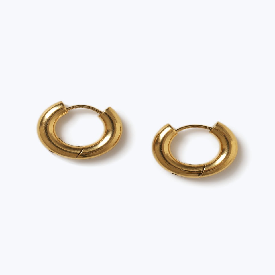 Muse Gold Thick Hoop Earrings