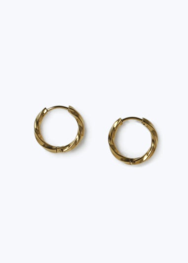 Muse Gold Twist Hoop Earrings