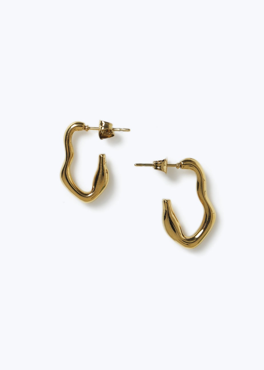 Muse Gold Wavy Earrings