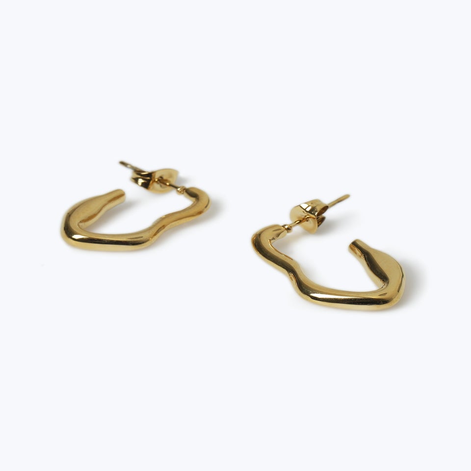 Muse Gold Wavy Earrings
