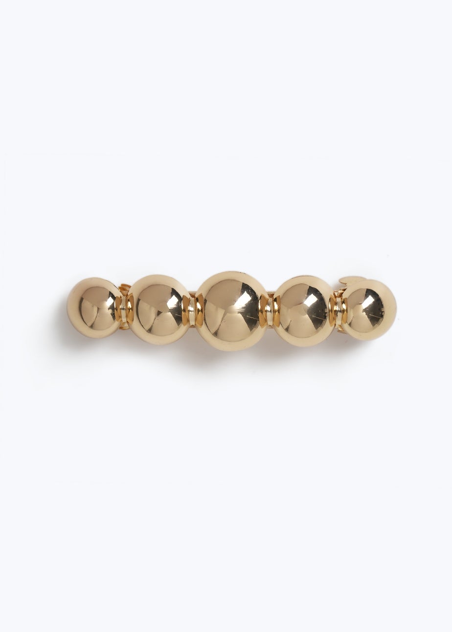Muse Gold Ball Barrette Clip