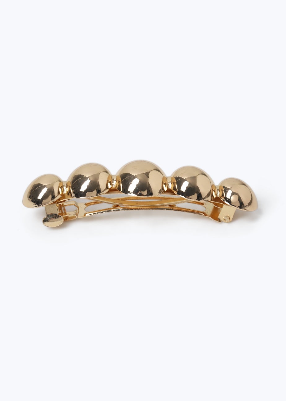 Muse Gold Ball Barrette Clip