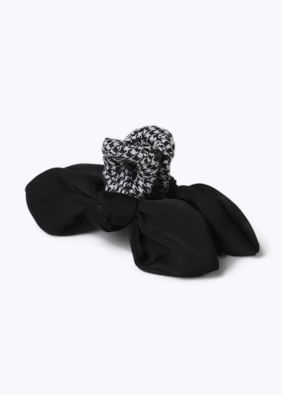 Muse Black Dogtooth Bow Claw Clip