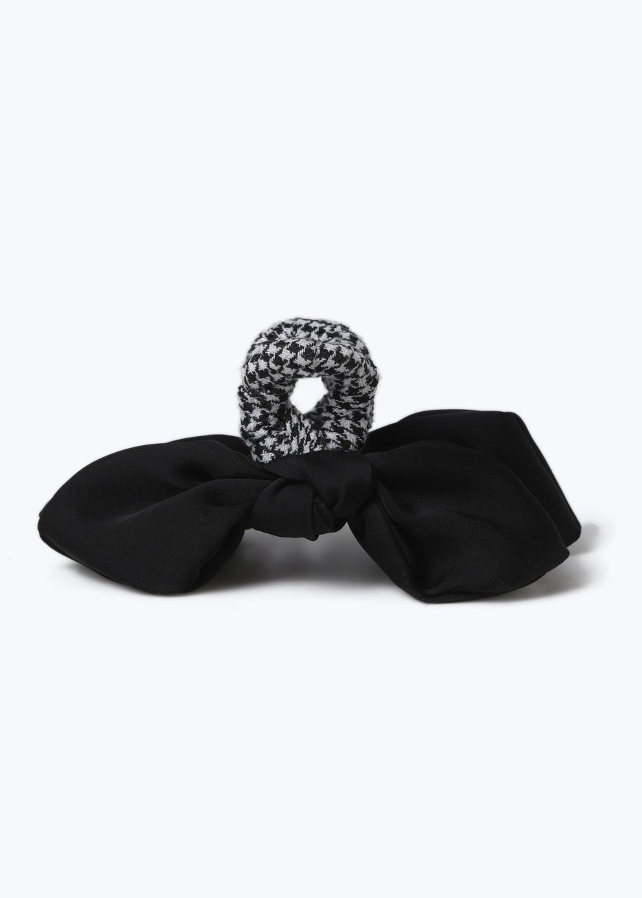 Muse Black Dogtooth Bow Claw Clip
