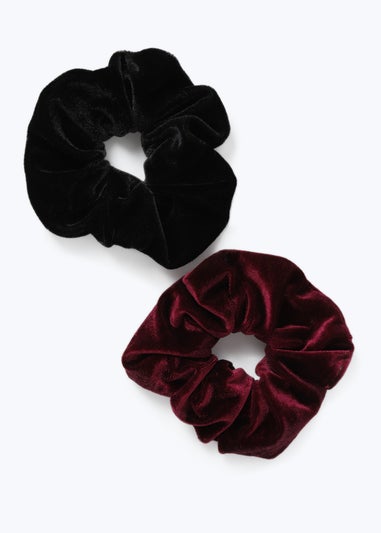 2 Pack Muse Burgundy Velvet Scrunchies