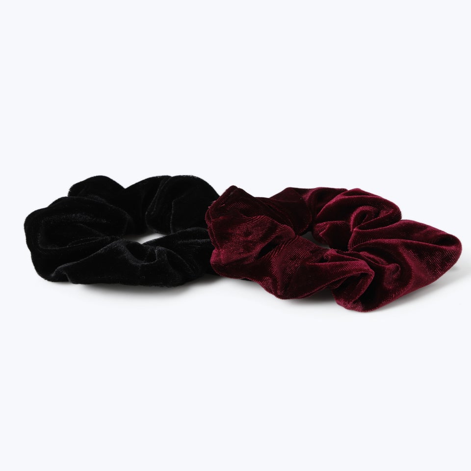 2 Pack Muse Burgundy Velvet Scrunchies