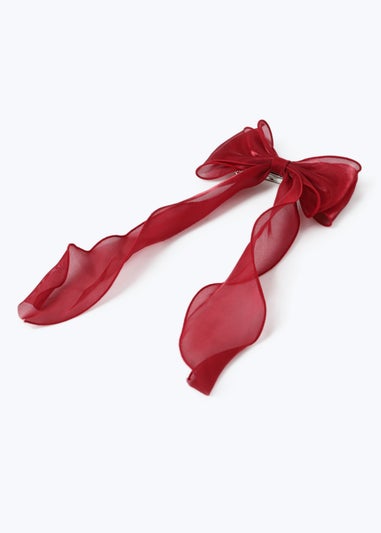 Muse Burgundy Bow Clip