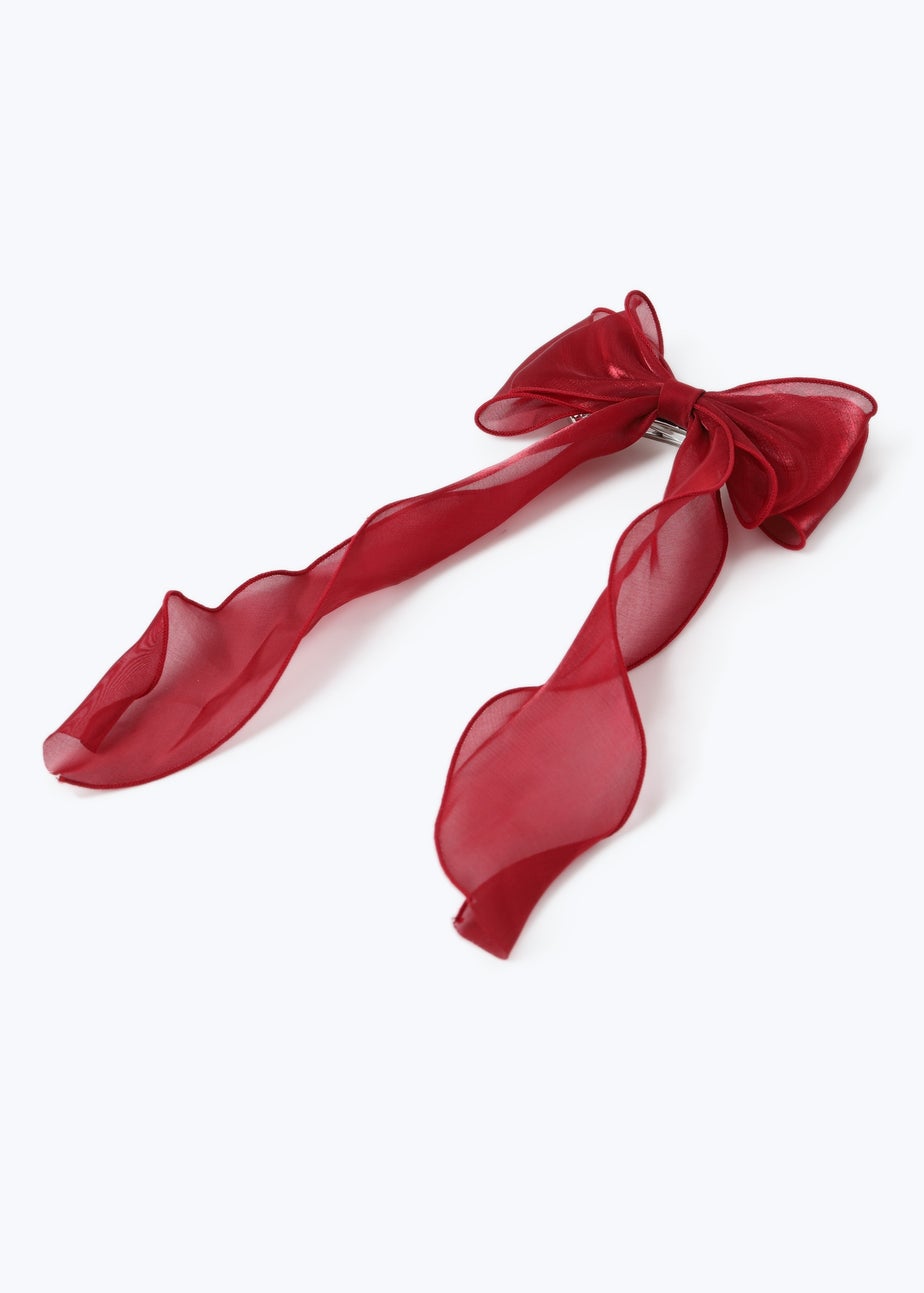 Muse Burgundy Bow Clip