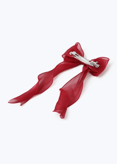 Muse Burgundy Bow Clip