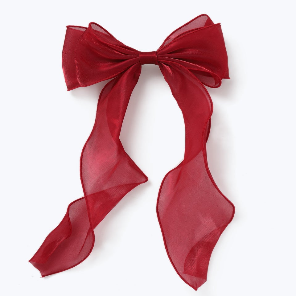 Muse Burgundy Bow Clip