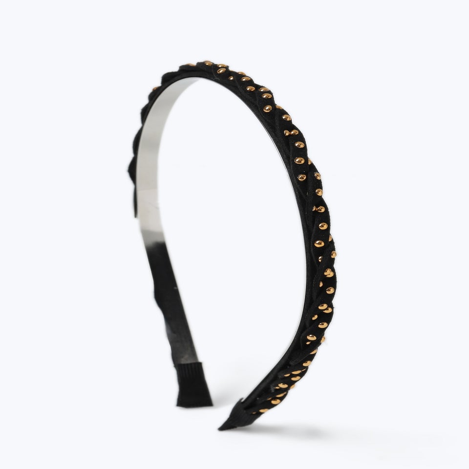 Muse Black Silver Studded Headband