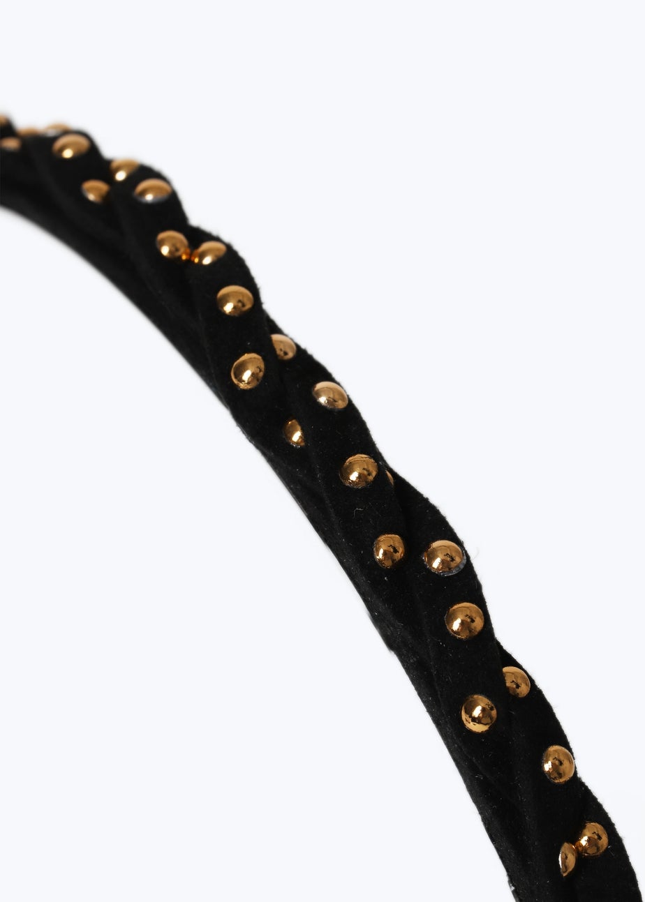 Muse Black Silver Studded Headband
