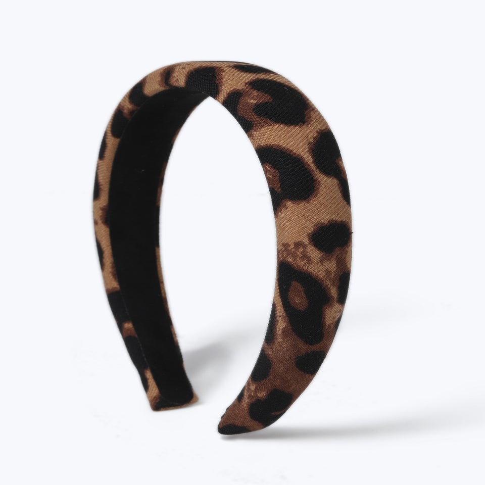 Muse Brown Leopard Padded Headband
