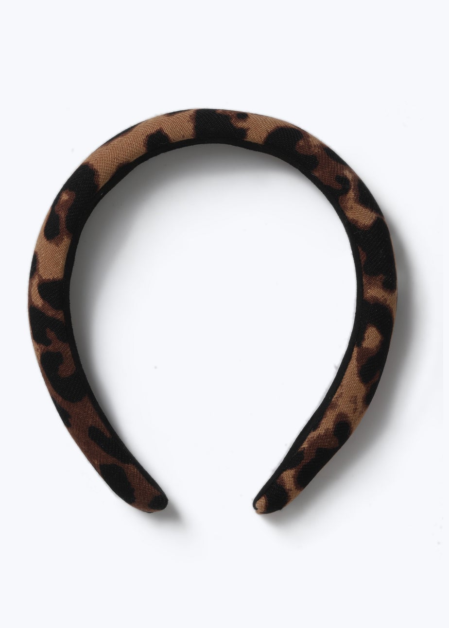 Muse Brown Leopard Padded Headband
