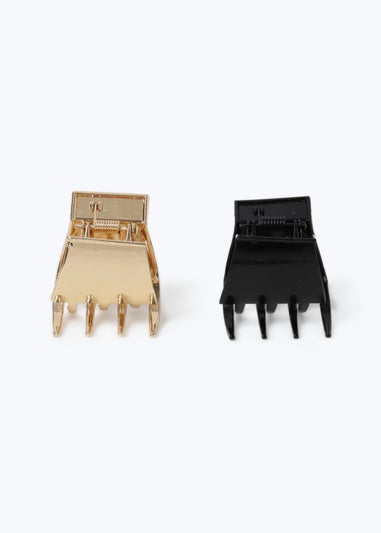 Muse 2 Pack Gold & Black Mini Claw Clips