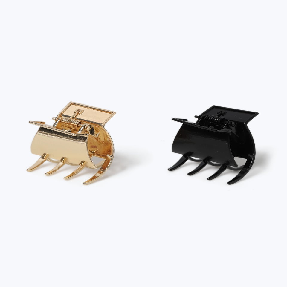 Muse 2 Pack Gold & Black Mini Claw Clips