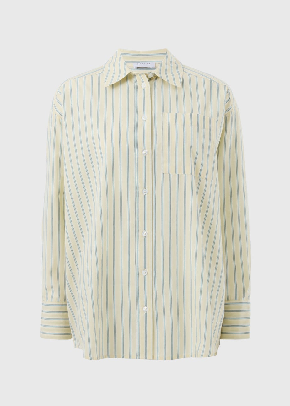 Yellow Poplin Stripe Shirt