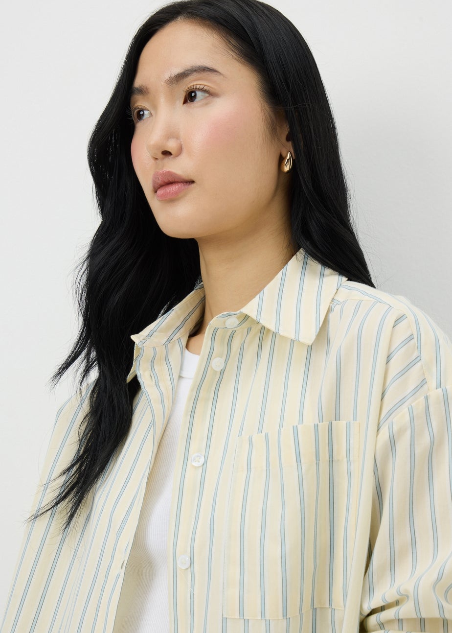 Yellow Poplin Stripe Shirt