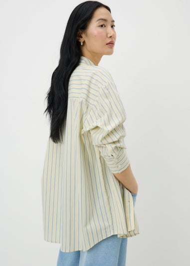 Yellow Poplin Stripe Shirt