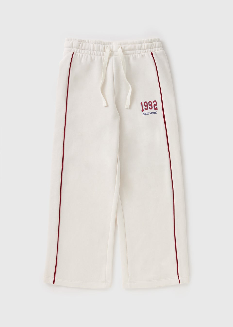 Girls Cream New York Wide Leg Jogging Bottoms (7-15yrs)