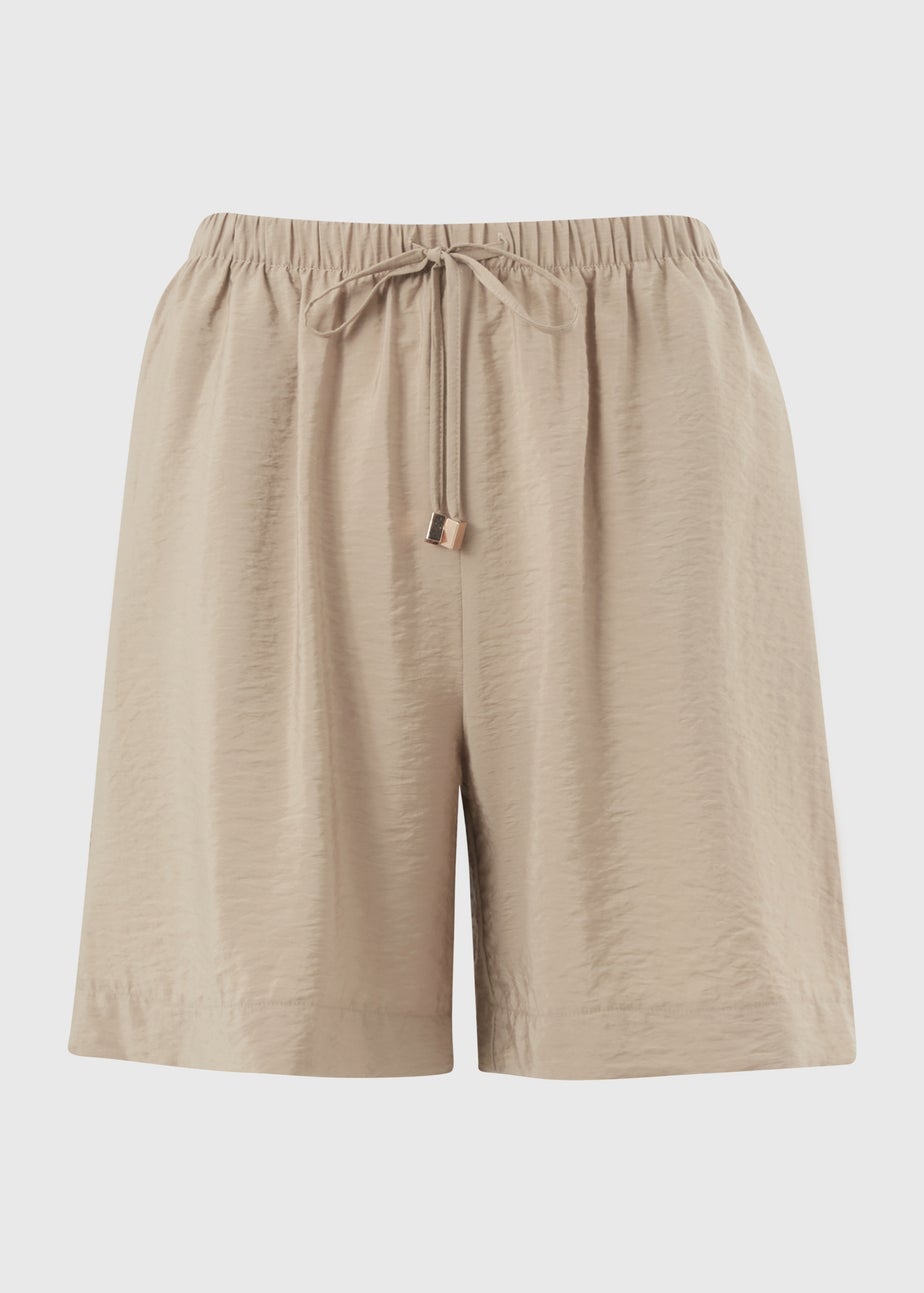 Camel Tie Waist Shorts