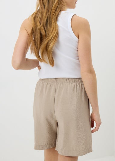 Camel Tie Waist Shorts