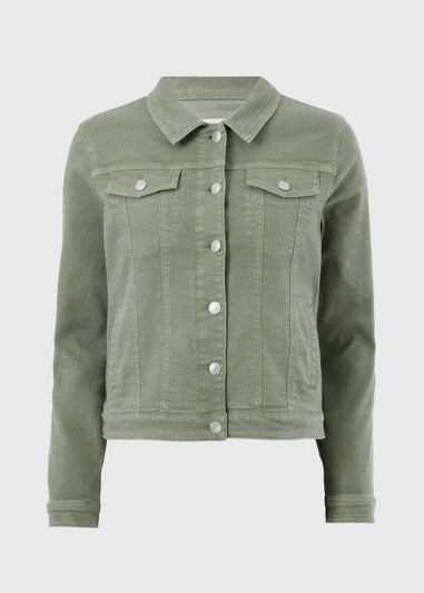 Sage Green Stretch Denim Jacket